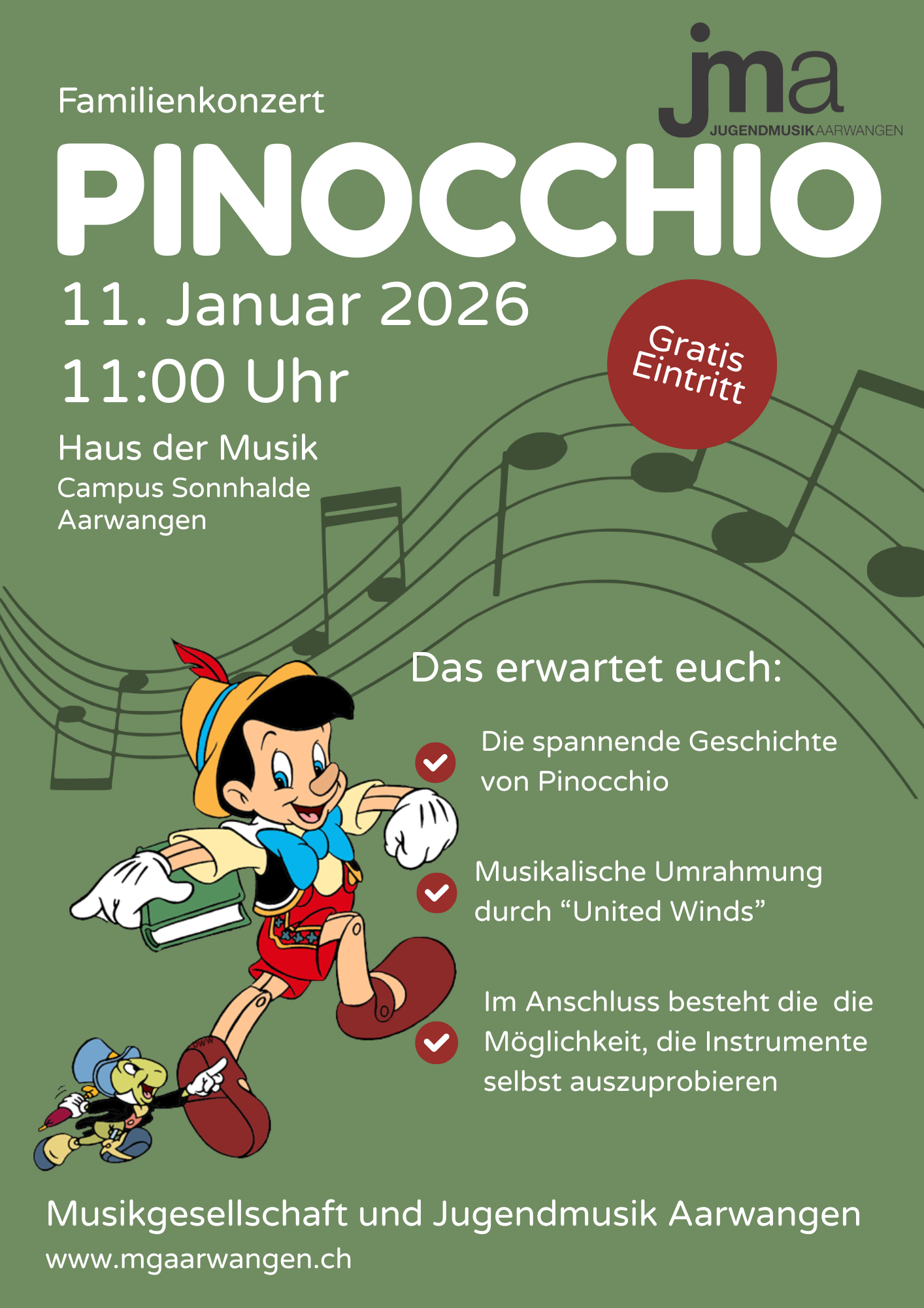 Mehr über den Artikel erfahren Familienkonzert Pinocchio