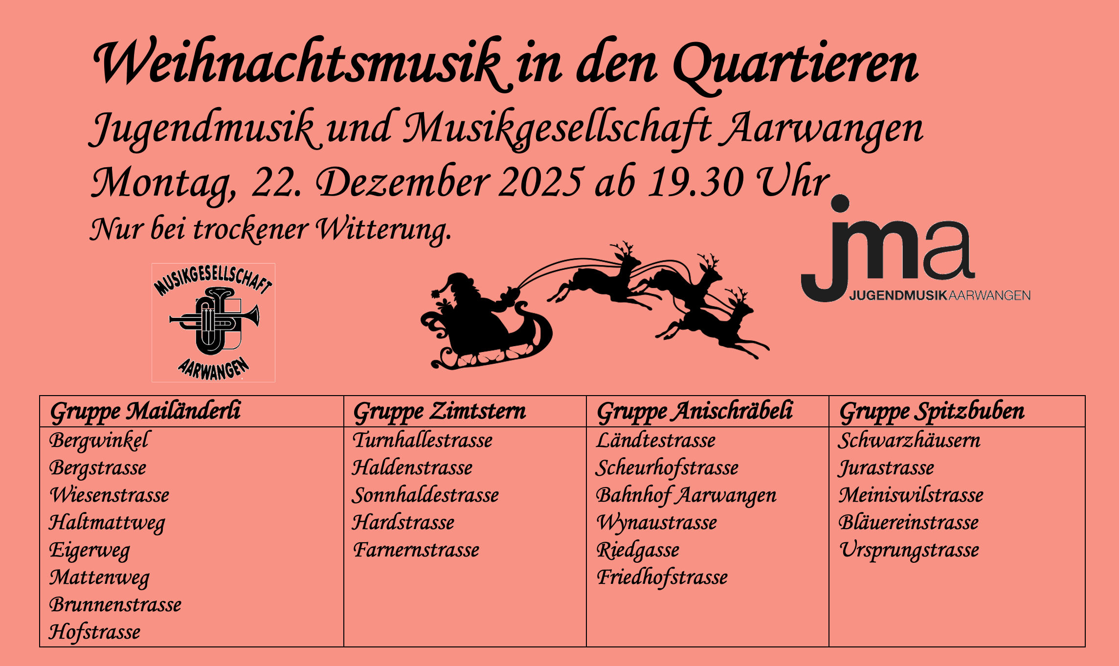 Mehr über den Artikel erfahren Weihnachtsmusik in den Quartieren